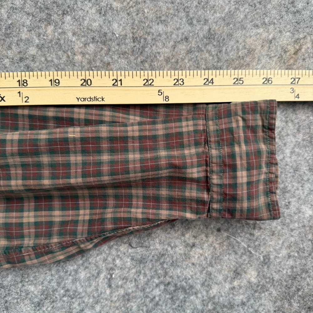 Ralph Lauren Mens LT Tall Classic Fit Brown Plaid Button Down Shirt Long Sleeve - Picture 8 of 8